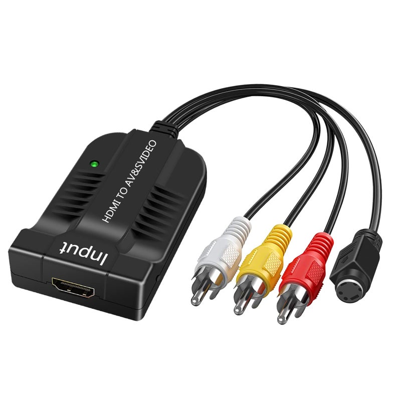 HDSUNWSTD HD 1080p HDMI to Male AV 3RCA S-Video Composite Video Audio Converter Adapter Supporting PAL/NTSC with Micro Cable - Image 1